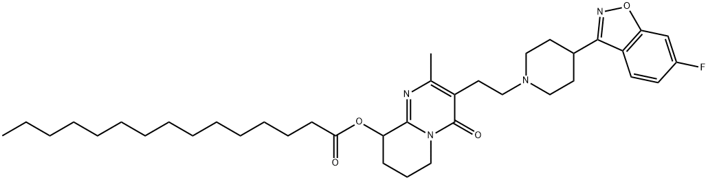 Pentadecanoic Acid 3-?[2-?[4-?(6-?Fluoro-?1,?2-?benzisoxazol-?3-?yl)?-?1-?piperidinyl]?ethyl]?-?6,?7,?8,?9-?tetrahydro-?2-?methyl-?4-?oxo-?4H-?pyrido[1,?2-?a]?pyrimidin-?9-?yl Ester